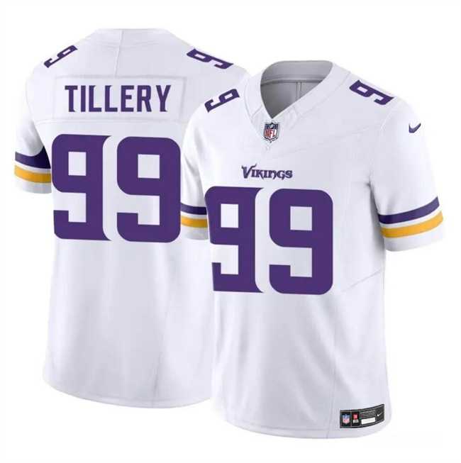 Men & Women & Youth Minnesota Vikings #99 Jerry Tillery White 2023 F.U.S.E. Vapor Untouchable Limited Stitched Jersey